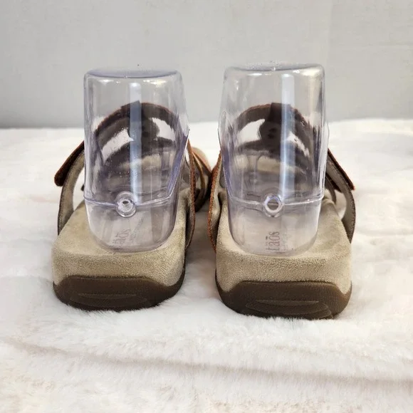 Taos Ramy Willow Leather Sandals Womens 8 EU 39 Brown Red Casual Slide Shoe - Picture 4 of 14